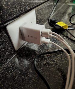 USB Wall Charger, Aioneus 40W 4-Port Fast Charger Block, Multiport USB Cube Power Adapter Wall Charger Plug Charging Block for iPhone 15 14 13 12 11 Pro Max XR Xs Max 8,Samsung,Moto,Android Phones White 39 714 VaTfONL