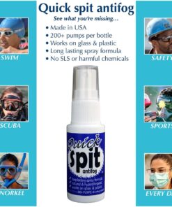 Jaws Quick Spit Anti-Fog Spray for Swim Goggles, Eye Glasses, Snorkel Mask, Scuba Divers, and Safety Eyewear, Made in The USA 1 Ounce (Pack of 1) 14 7141YVOev9L