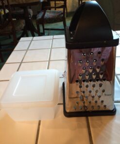 Oliver & Kline Boxed Grater, Stainless Steel Box Surface Glide Technology & Vegetable Slicer Grater with Container for Storage Space A+ Kitchen Gift-4 Sided for Vegetables, Fruit 44 7142HUIj81L