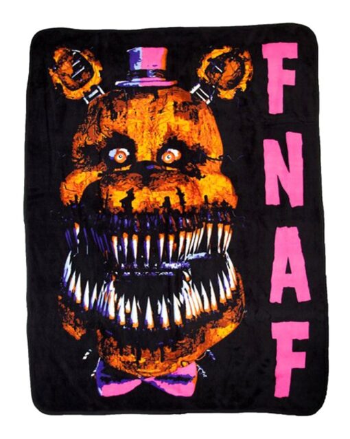 BIOWORLD Five Nights at Freddie's Horror Bear Throw Blanket, 48" x 60"