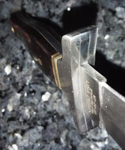 MTech USA – Fixed Blade Knife – Satin Finish Stainless Steel Blade, Brown Wood Handle with Stainless Steel Bolster, Includes Nylon Sheath - Hunting, Camping, Survival, Tactical – MT-20-03 55 7143UHFKhqL