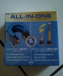 Danco 10879 All-in-One Toilet Installation Kit with Perfect Seal Wax Ring & Zero Cut Bolts, Blue and Gray, 1-Pack 1 Pack 52 7143WwutE1L