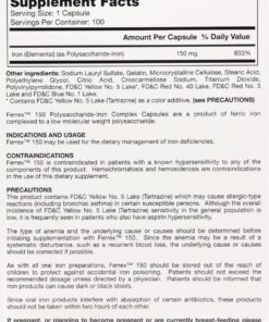 Ferrex 150 Polysaccharide Iron Complex Capsules by Breckenridge - 100 Ea 14 7143vVXR6HL