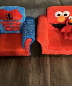 Delta Children Figural Upholstered Chair, Marvel Spider-Man (Blue, Red) 29 7143xLexxL