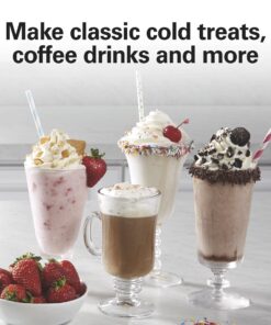 Hamilton Beach 727B DrinkMaster Electric Drink Mixer, Restaurant-Quality Retro Milkshake Maker & Milk Frother, 2 Speeds, Extra-Large 28 oz. Stainless Steel Cup, White 13 7145ZpP9HIL