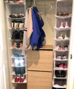 Honey-Can-Do 8-Shelf Hanging Closet Organizer, White SFT-01239 White 9 7146ndJmNuL