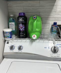 Household Essentials 05100 Rear Display Over-The-Washer Storage Shelf | Organize and Store Laundry Room Supplies | White 46 7146ru0ISLL