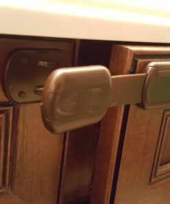Adjustable & Reusable Child Safety Cabinet Locks & Latches, Baby Proofing Door Window, Cabinet, Toilet, & Refrigerator Lock, Child Safety Strap Locks with Adhesive Pads, Pack of 6, Brown - Wonderkid 38 7148N8943zL 1