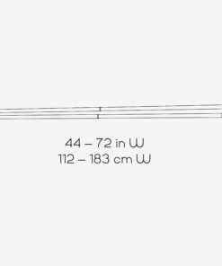 Zenna Home Rustproof Tool-Free Tension or Permanent Mount Adjustable Double Shower Rod, 44 to 72 Inches, Chrome 27 7149gC48hDL