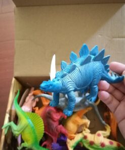 Kids Dinosaur Figures Toys, 7 Inch Jumbo Plastic Dinosaur Playset, STEM Educational Realistic Dinosaur Figurine for Boys Girls Toddlers Including T-Rex, Stegosaurus, Triceratops, Monoclonius, 12 Pack 33 714AIED1 1L