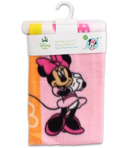 Disney Minnie Mouse Fleece Printed Baby Blanket, Pink