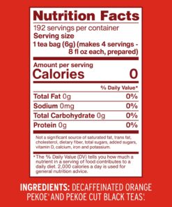 Luzianne Decaffeinated Iced Tea Bags, Family Size, Unsweetened, 48 Count Box, Specially Blended For Iced Tea, Clear & Refreshing Home Brewed Southern Iced Tea 48 Count (Pack of 1) 7 714Bi1Z7qaL