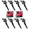 MAS Ignition Coil DG508 & Motorcraft Spark Plug SP479 compatible with Ford 4.6L 5.4L V8 DG457 DG472 DG491 CROWN VICTORIA EXPEDITION F-150 F-250 MUSTANG LINCOLN MERCURY EXPLORER (Set of 8) 16 714BthTliL