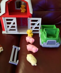 Green Toys Farm Playset - 13 Piece Pretend Play, Motor Skills, Language & Communication Kids Role Play Toy. No BPA, phthalates, PVC. Dishwasher Safe, Recycled Plastic, Made in USA, Red, Pack of 1 35 714Cu85IkqL