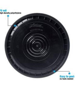 Hudson Exchange Premium 7 Gallon Bucket with Lid, HDPE, Black 11 714E Yp9w0L