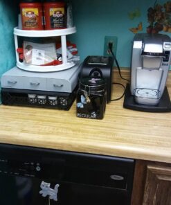 Home-It K Cup Holder for Counter - Storage Drawer for Keurig K-Cup Coffee Pod Organizer - Metal Designed K-Cup Storage, 42 Pod Capacity Compact Under Coffee Pot 39 714F0DQ9kaL