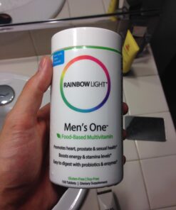 Rainbow Light Multivitamin for Men, Vitamin C, D & Zinc, Probiotics, Men's One Multivitamin Provides High Potency Immune Support, Non-GMO, Vegetarian, 150 Tablets 150 Count (Pack of 1) 57 714F1kHD1LL 1