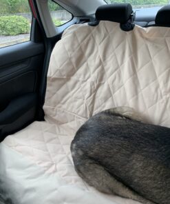PET MAGASIN Durable Beige Pet Car Seat Cover Waterproof & Scratch Proof & Nonslip Backing & Hammock Style & Heavy Duty Back Seat Protector for Cars Trucks and SUVs 28 714F5uVEhIL 2