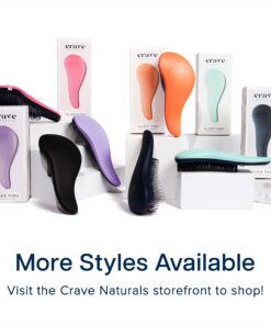 Crave Naturals Glide Thru Detangling Brush for Adults & Kids Hair- Detangler Brush for Natural,Curly,Straight,Wet/Dry Hair, Little Girl & Toddler Accessories, Teenager Gifts -1pk, Pink 1 Pack 28 714FMcZE18L 1