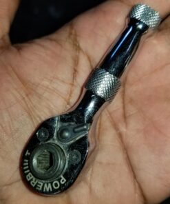 Powerbuilt Stubby Ratchet, Mini 1/4 Inch Ratchet Wrench, Reversible 72 Tooth, Tight Spaces, Quick Release - 940478 Multicolor 34 714Fmd8mz8L