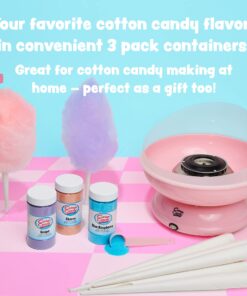 Cotton Candy Express Floss Sugar Variety Pack with 3 - 11oz Plastic Jars of Cherry, Blue Raspberry & Grape Flossing Sugars Plus 50 Paper Cotton Candy Cones Cherry, Grape, Blue Raspberry 26 714GzkOqPuL