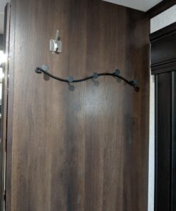 Spectrum Diversified Sweep Wall Hook Rack, 5 Hook Single Rack, Black Set of 1 Wall Mount 5 Hook Rack 35 714H3bi0BdL