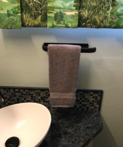 ELLO&ALLO Oil Rubbed Bronze Towel Bars for Bathroom Accessories Wall Mounted Towel Holder, Rust Protection 12.4"x4.2"x2.1" 32 714HMC 1G L