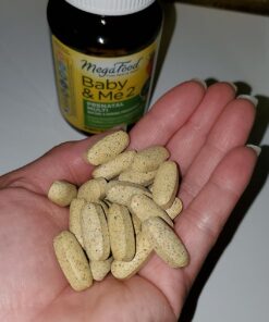 MegaFood Baby & Me 2 Prenatal Vitamin and Minerals - Vitamins for Women - with Folate (Folic Acid Natural Form), Choline, Iron, Iodine, and Vitamin C, Vitamin D and more - 60 Tabs (30 Servings) 60 Count (Pack of 1) 27 714HmvS KCL 1