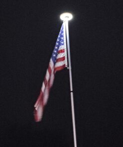 Sunnytech 2nd Generation Solar Flag Pole 20led Light, Brightest, Most Powerful, Longest Lasting & Most Flag Coverage, LED Downlight Light up Flag on Most 15 to 25Ft Flagpole, Upgraded Electric Circuit,White White 42 714HpdKv5bL 1