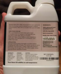 Neem Bliss - Pure Neem Oil for Plants - Organic Neem Oil Spray for Plants, 100% Cold Pressed Neem Oil - OMRI Listed Pure Neem Oil - All-Natural Neem Oil Concentrate Leaf Polish For Plants (16 Fl Oz) 16 Fl Oz 30 714HqQg97OL