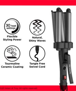 REVLON 3 Barrel Jumbo Hair Waver | Long-Lasting, Natural Looking Waves, (Grey) Grey 35 714IYcXXzmL