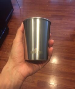 Stainless Steel Cups 10 oz Tumbler (4 Pack) - Premium Metal Drinking Glasses | Stackable Durable Cup (10 oz) 10 oz - Steel 55 714IkHrOb6L