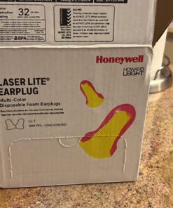 Howard Leight by Honeywell Laser Lite High Visibility Disposable Foam Earplugs, Pink/Yellow , 200-Pairs (LL-1) - 3301105 200 Pair 41 714JC rzmbL