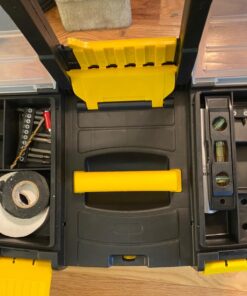 Rolling Tool Box with Wheels, Foldable Comfort Handle, and Removable Top – Toolbox Organizers and Storage by Stalwart 62 714JQJjOl7L