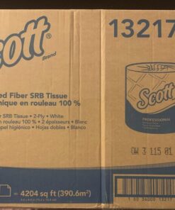 Scott® Professional 100% Recycled Fiber Standard Roll Toilet Paper (13217), with Elevated Design, 2-Ply, White, Individually wrapped rolls, 473 Count (Pack of 80), Total 37,840 Sheets 38 714JigvRCL