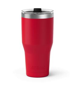 Arctic Tumblers | 30 oz Matte Red Insulated Tumbler with Straw & Cleaner - Retains Temperature up to 24hrs - Non-Spill Splash Proof Lid, Double Wall Vacuum Technology, BPA Free & Built to Last 30 oz Tumbler Matte Red Powder Coat 12 714Jz3MPDvL