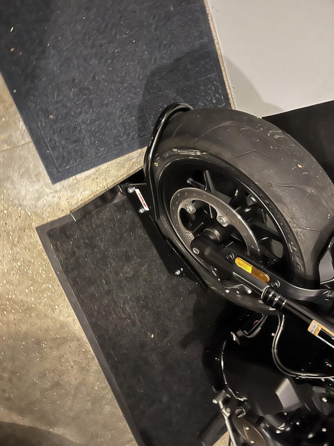 Extreme Max 5001.5010 Motorcycle Wheel Chock, Black Standard Swiftsly