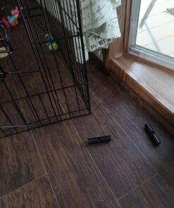 MidWest Homes for Pets Foldable Metal Dog Exercise Pen / Pet Playpen, Black w/ door, 24'W x 48'H, 1-Year Manufacturer's Warranty 48" H 34 714KGdyfMvL