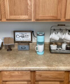 Benzara BM177866 Rustic Galvanized Metal Crockery Holder with Cup Hooks, Gray 29 714LFo5n9ML