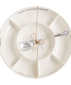 Mud Pie, White Taco Bar Condiment Serving Platter One Size 7 714Mc0wsrL