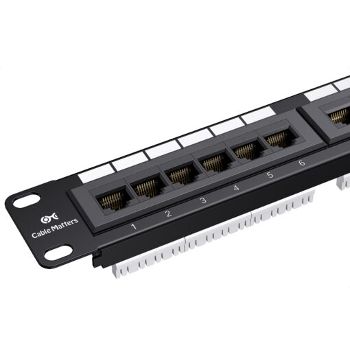 Cable Matters UL Listed Rackmount or Wall Mount 24 Port Network Patch Panel (Cat6 Patch Panel / RJ45 Patch Panel) Regular