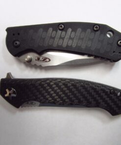 Zero Tolerance 0452CF; Pocket Knife with 4.1” Dual-Finished S35VN Steel Blade, Carbon Fiber Front and Titanium Back Handle Scales, KVT Ball-Bearing Opening, Frame Lock, Deep-Carry Pocketclip; 4.6 OZ.,Large 70 714NZKdbOLL