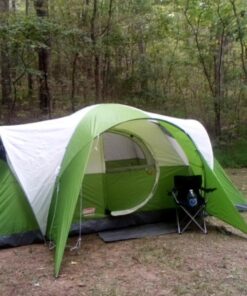 Coleman Montana Camping Tent, 6/8 Person Family Tent with Included Rainfly, Carry Bag, and Spacious Interior, Fits Multiple Queen Airbeds and Sets Up in 15 Minutes Green 8-Person 39 714NcYPUGoL