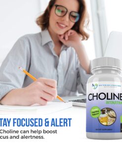 Premium Choline - 500 mg - 120 Veggie Capsules - by DOCTOR RECOMMENDED SUPPLEMENTS - Supports Cognitive Health, Memory & More 120 Count (Pack of 1) 9 714NllRJcfL