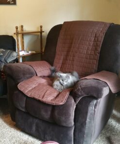 Innovative Textile Solutions, Microfiber Furniture Protector Recliner Wing Chair, Perfect Chair Protection, Comfortable Easy Stretch Fabric, Protect Against Spills and Stains (Chocolate) Chocolate 15 714P3 rV1EL