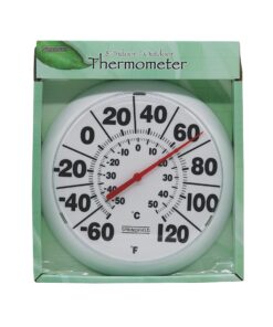Springfield Indoor Outdoor Big Bold Thermometer, 8.5 Inch, White 35 714PCLGeTxL