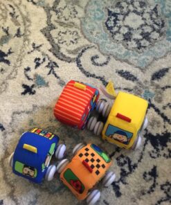 Melissa & Doug K's Kids Pull-Back Vehicle Set - Soft Baby Toy Set With 4 Cars and Trucks and Carrying Case - Pull Back Cars, Toys For Babies And Toddlers 45 714PR3 YbL