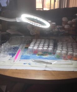 Brightech LightView Flex Magnifying Desk Lamp, 1.75X Light Magnifier, Adjustable Magnifying Glass with Light for Crafts, Reading, Close Work White 49 714Pd4Xu1AL