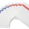 Aunti Em's Kitchen Dish Towels Set (13 Pack) for Kitchen Decor Super Absorbent 100% Natural Cotton Zero-Lint - 25.5 x 15.5 Inch (13-Pack Red, Green & Blue Stripes) 13-pack Red, Green & Blue Stripes 20 714Q53wHFLL