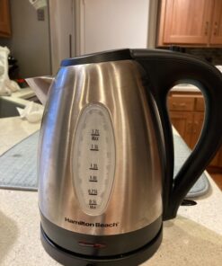 Hamilton Beach Electric Tea Kettle, Water Boiler & Heater, 1.7 Liter, Cordless Serving, 1500 Watts for Fast Boiling, Auto-Shutoff and Boil-Dry Protection, Stainless Steel (40880) 1.7 L 35 714Q73DqX7L